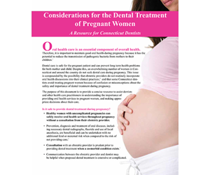 Dental Treatment of Pregnant Patients